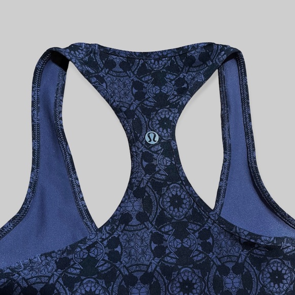 Lululemon Cool Racerback Mini Prisma Nightfall Black Grape Tank Top Sz 4 - Picture 7 of 12